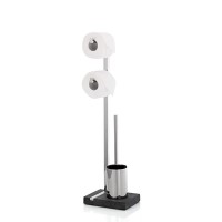 MENOTO - Portant balai et papier - Inox brillant