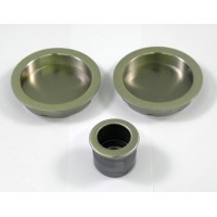 Poignée ronde Laiton Nickel satiné