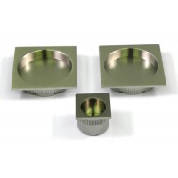 Poignée carrée Laiton Nickel satiné