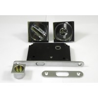 Ensemble Condamnation Carré Laiton Chromé