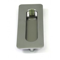 Poignée rectangulaire Laiton Chromé satiné