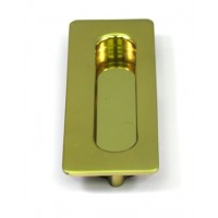 Poignée rectangulaire Laiton poli verni