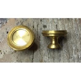 Bouton de meuble Strié N°185 - Laiton brut