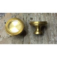Bouton de meuble Strié N°185 - Laiton brut