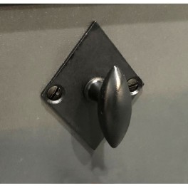 Bouton Olive sur rosace - Noir mat