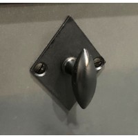 Bouton Olive sur rosace - Noir mat