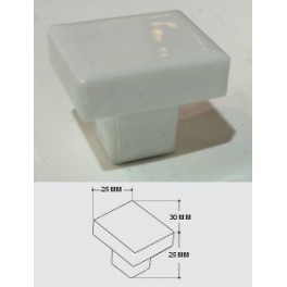 Bouton Porcelaine "SUCRE" Blanc