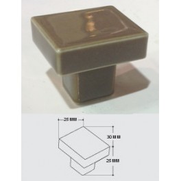 Bouton Porcelaine "SUCRE" Taupe