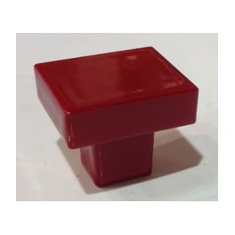 Bouton Porcelaine "SUCRE" Rouge