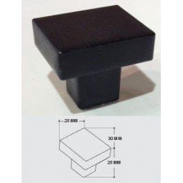 Bouton Porcelaine "SUCRE" Noir mat