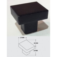 Bouton Porcelaine "SUCRE" Noir mat