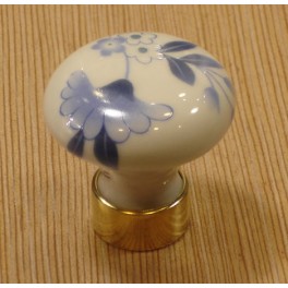 Bouton Porcelaine de Limoges Décor Verity