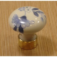 Bouton Porcelaine de Limoges Décor Verity