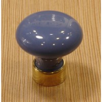 Bouton Porcelaine de Limoges Bleu Lavande