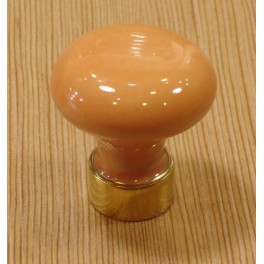 Bouton Porcelaine de Limoges Abricot