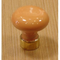 Bouton Porcelaine de Limoges Abricot