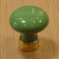 Bouton Porcelaine de Limoges Vert