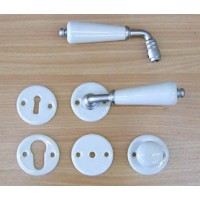 Canon Blanc Nickel mat sur rosace