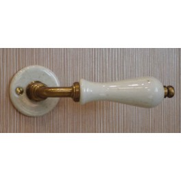 Ensemble Porcelaine Poire Vieil émail + Vieux bronze