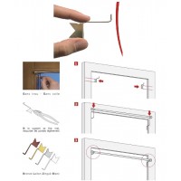 Paire de supports pour fenêtres PVC