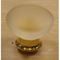 Bouton Verre Murano Satiné + Doré24k