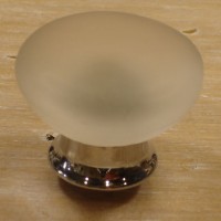 Bouton Verre Murano Satiné + Chrome