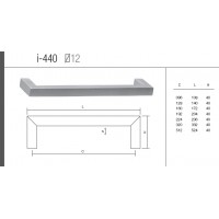 Poignée Inox I-440 12 x12mm