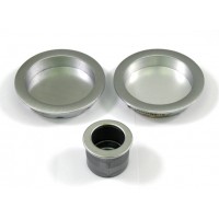 Poignée ronde Laiton Chromé satiné