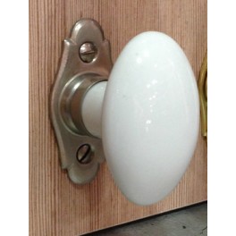 Bouton de fenêtre porcelaine Blanc/Chrome