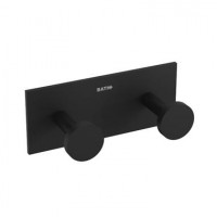 Patère double STICK - Noir mat