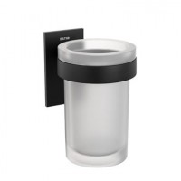 Porte verre mural STICK - Noir mat